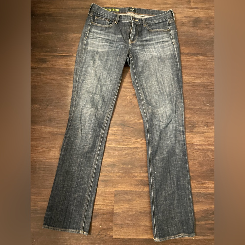 Dark wash JCrew matchstick jeans in size 29R